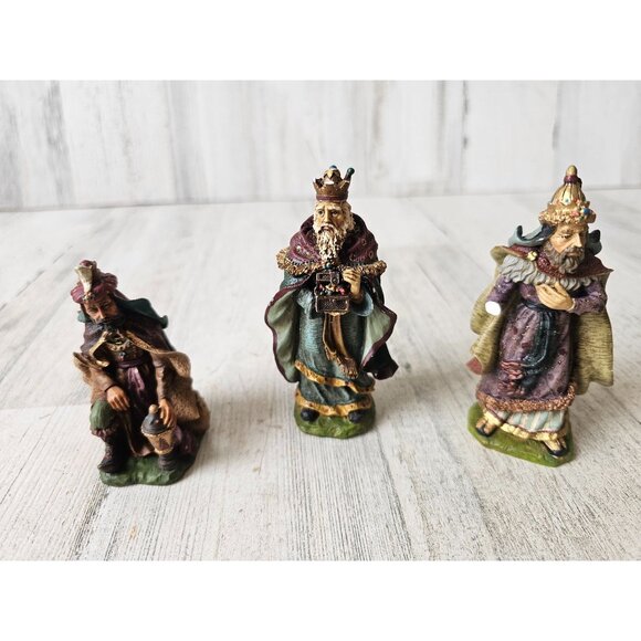 Dept 56 Nativity Wiseman set AS IS gifts Xmas decor religious - Picture 1 of 13